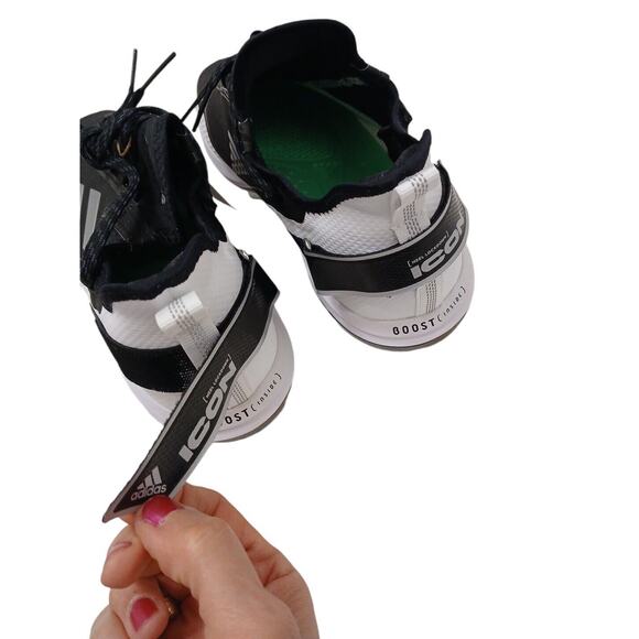 Adidas Icon 7 Baseball Cleats Mens Sz 13 Black 3 Stripes Boost Metal BRAND NEW! - Picture 8 of 16